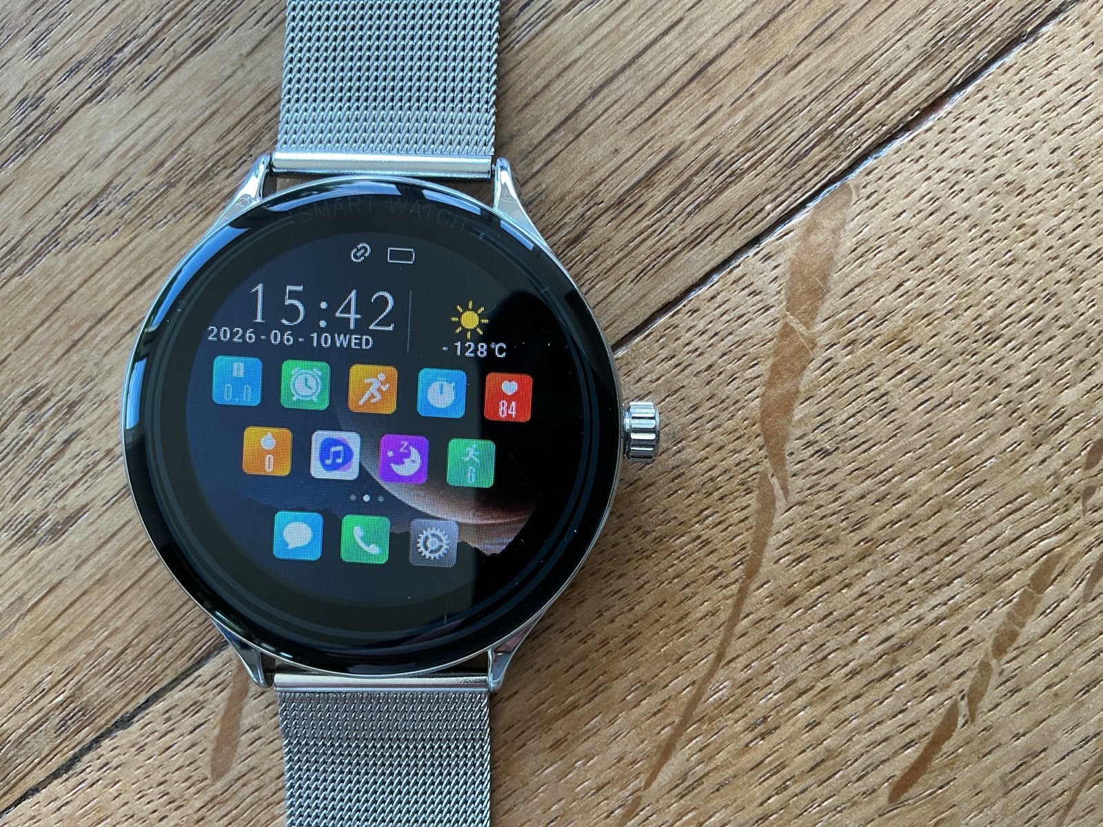 Valante Smartwatch - Zilver met Milanese band, Afstand, Ophalen of Verzenden, Zo goed als nieuw, Waterdicht
