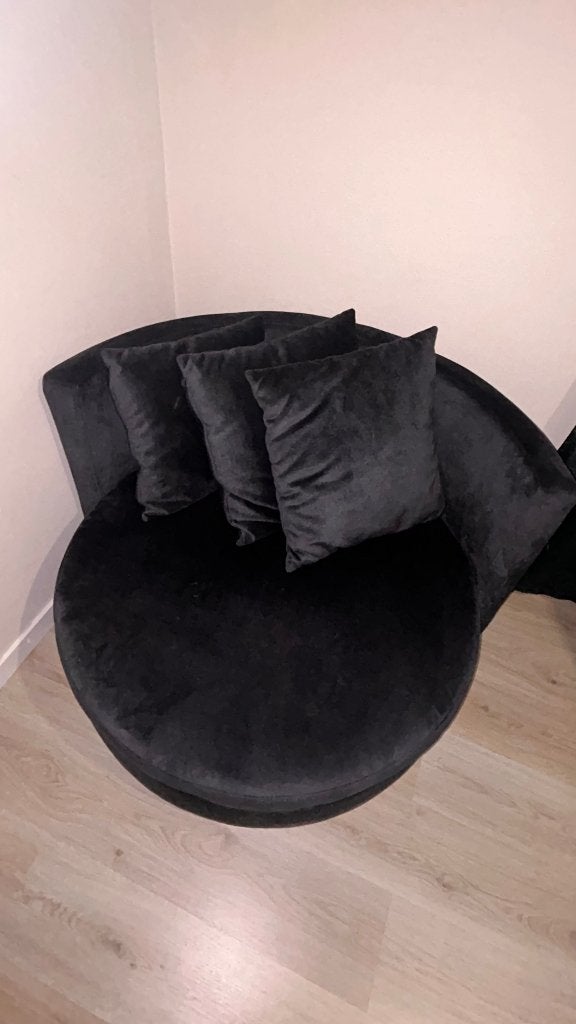 Loveseat fauteuil rond, Ophalen, Overige materialen, 75 tot 100 cm, Zo goed als nieuw