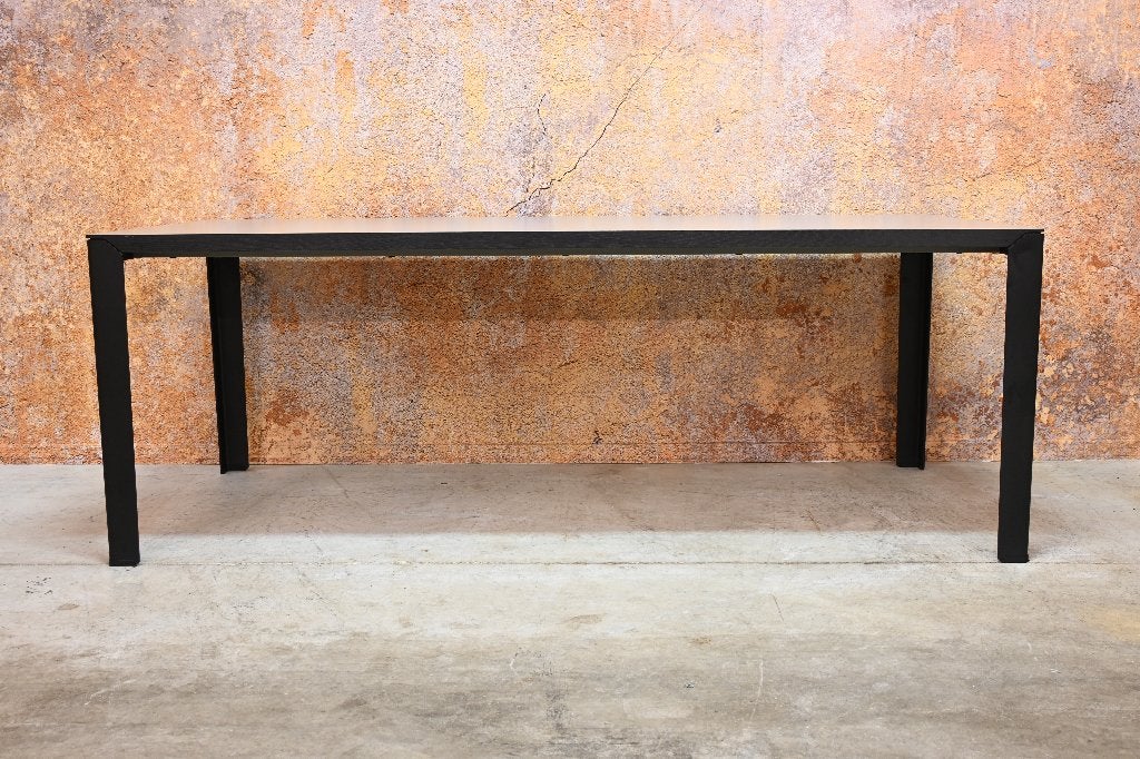 ZGANieuw fraaie Leolux Kalia design eetkamertafel, Leolux, 200 cm of meer, Zo goed als nieuw, Rechthoekig