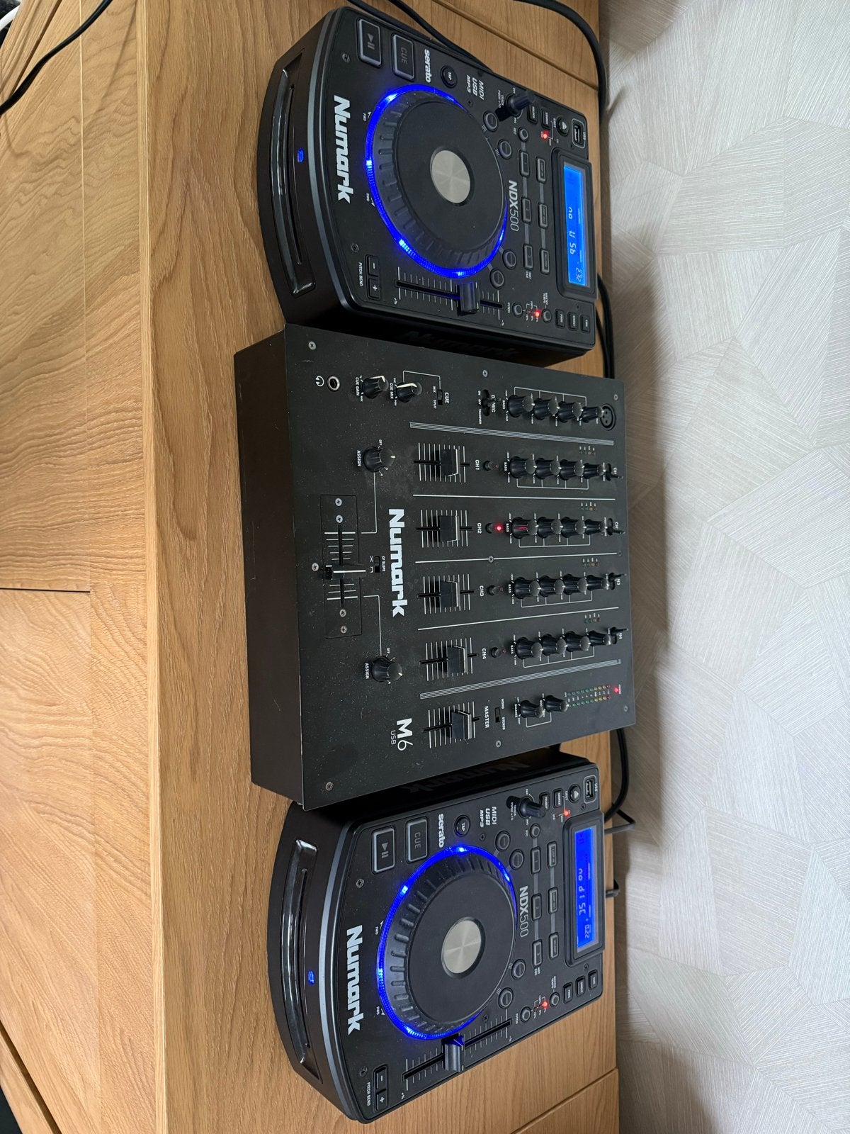 Numark DJ-set: 2x NDX500 spelers en M6 USB mixer, Ophalen of Verzenden, Gebruikt, Dj-set, Numark
