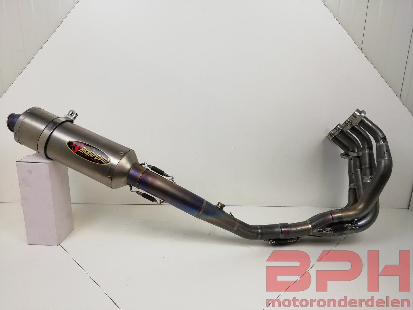 Compleet titanium Akrapovic uitlaat / uitlaatsysteem / dempe, Motoren, Onderdelen | Merk-onafhankelijk, Gebruikt, Ophalen of Verzenden