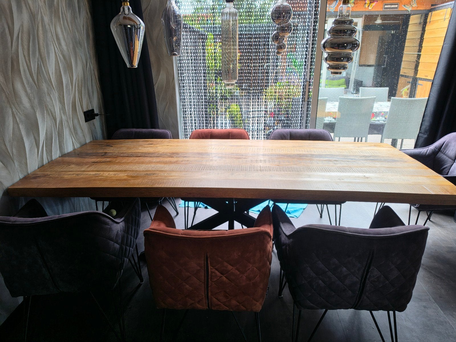 mango houten tafel, Huis en Inrichting, Tafels | Eettafels, Ophalen, 200 cm of meer, 50 tot 100 cm, Mango hout