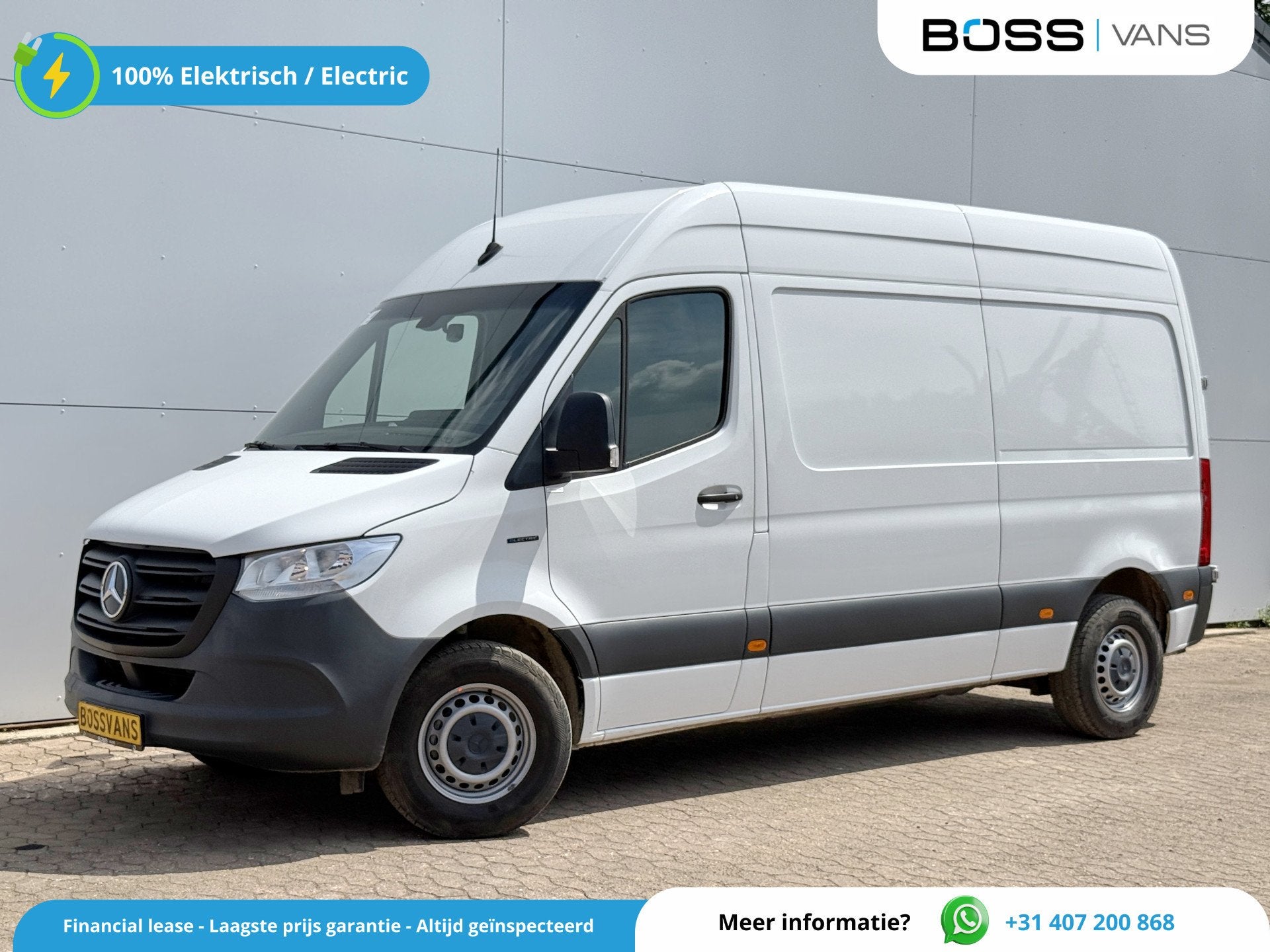 Mercedes-Benz eSprinter 312 55kWh L2H2 Elektrisch 145km WLTP, Stof, Zwart, 120 km, 116 pk