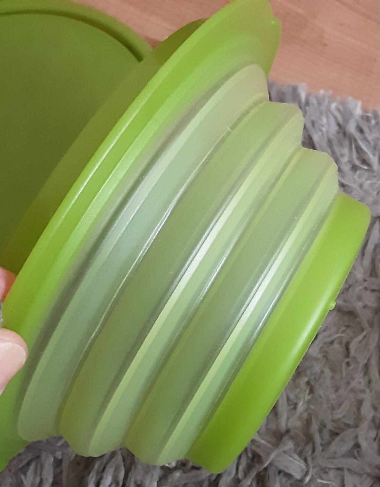 tupperware inklapbaar kommetje, Geel, Ophalen of Verzenden, Zo goed als nieuw, Met deksel
