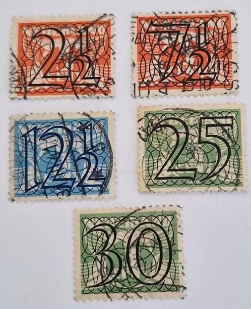 Nederland 1940 - nvph 357 ea - Cijfer type 'Guilloche' - ab1, Postzegels en Munten, Postzegels | Nederland, Verzenden, T/m 1940