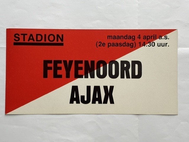 tramkaart Feyenoord-Ajax, Verzenden, Zo goed als nieuw, Feyenoord, Overige typen