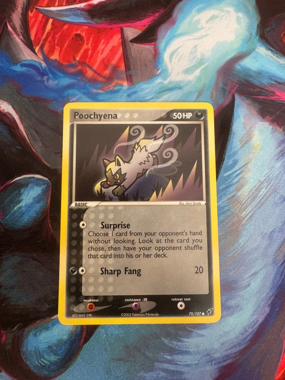 Pokémon kaarten Poochyena #70, Ophalen of Verzenden, Zo goed als nieuw