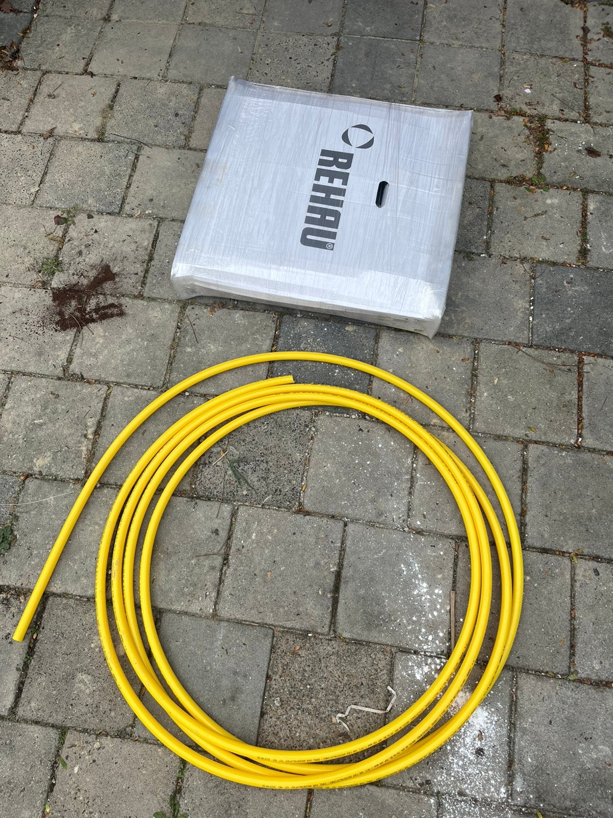 Rehau gas flex buis geel 25mm circa 35meter, Overige materialen, 6 meter of meer, Overige typen, Nieuw