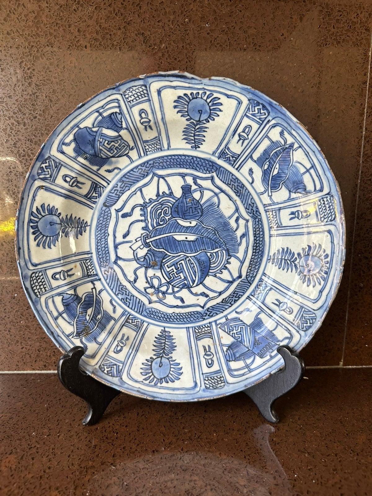 Antiek Chinese Wanli Schotel 1573-1620, Antiek en Kunst, Antiek | Porselein, Ophalen of Verzenden