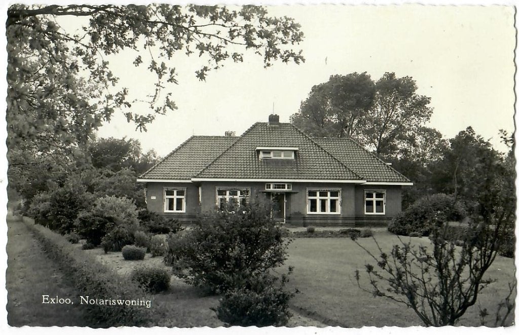 Exloo - Notariswoning, Verzenden, 1940 tot 1960, Ongelopen, Drenthe