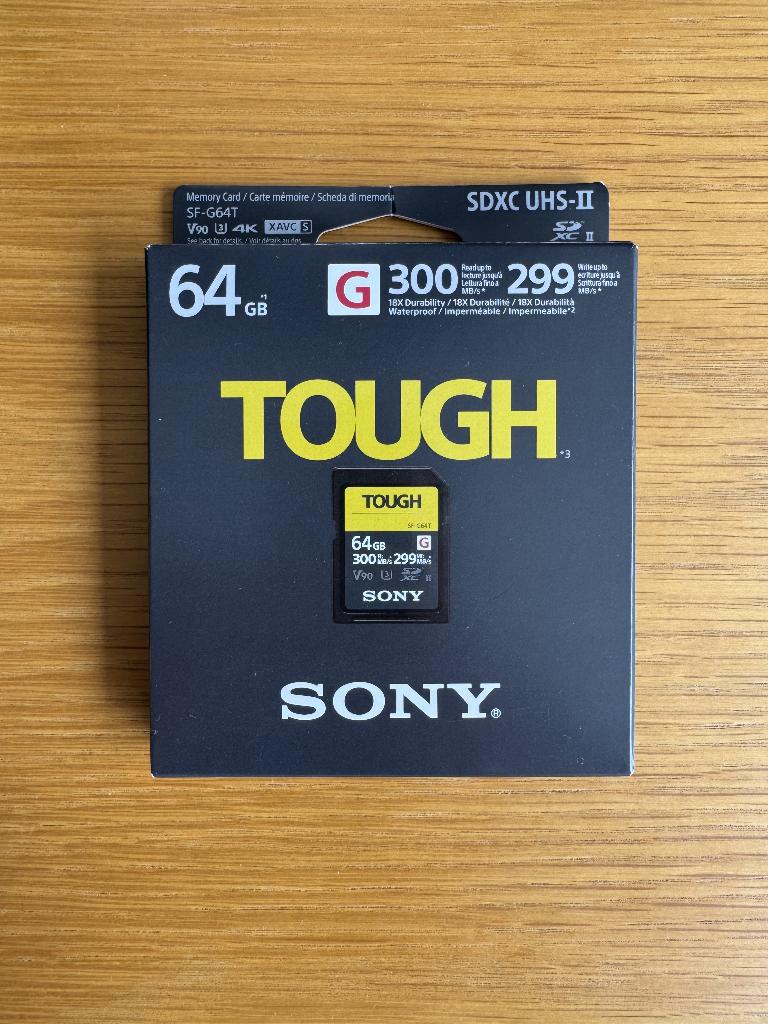 Sony 64GB SD Pro Tough UHS-II V90 300MB/s geheugenkaart, Ophalen, SDXC, Nieuw, Fotocamera