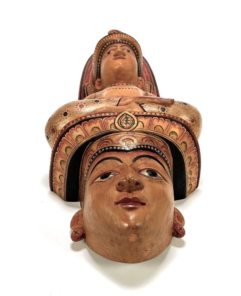 1088. Houten Kolam masker, Tilaka - Sri Lanka, 20e eeuw, Antiek en Kunst, Ophalen of Verzenden