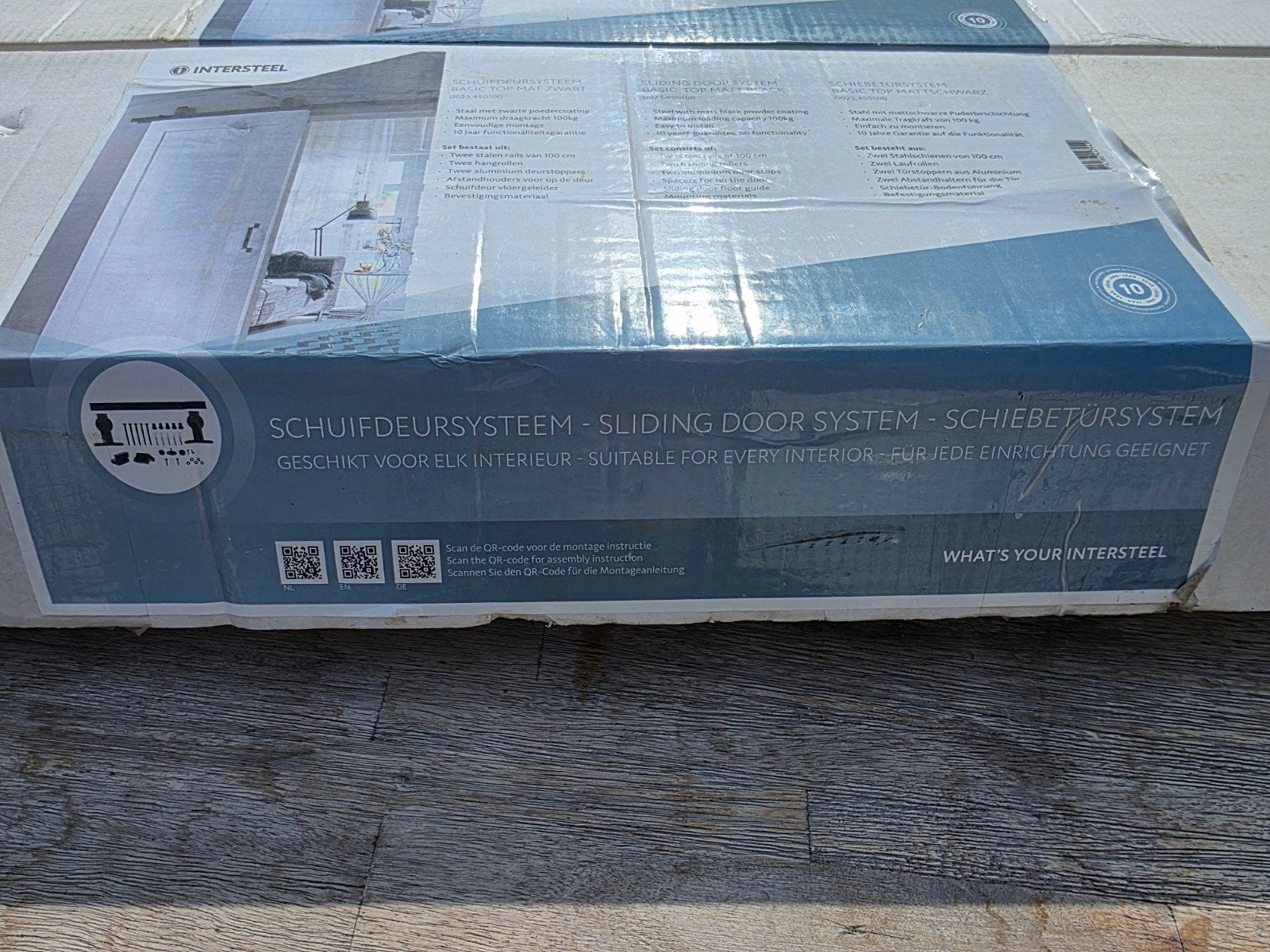 Intersteel Schuifdeursysteem Basic Top Mat Zwart, Binnendeur, Nieuw, Ophalen of Verzenden, Schuifdeur