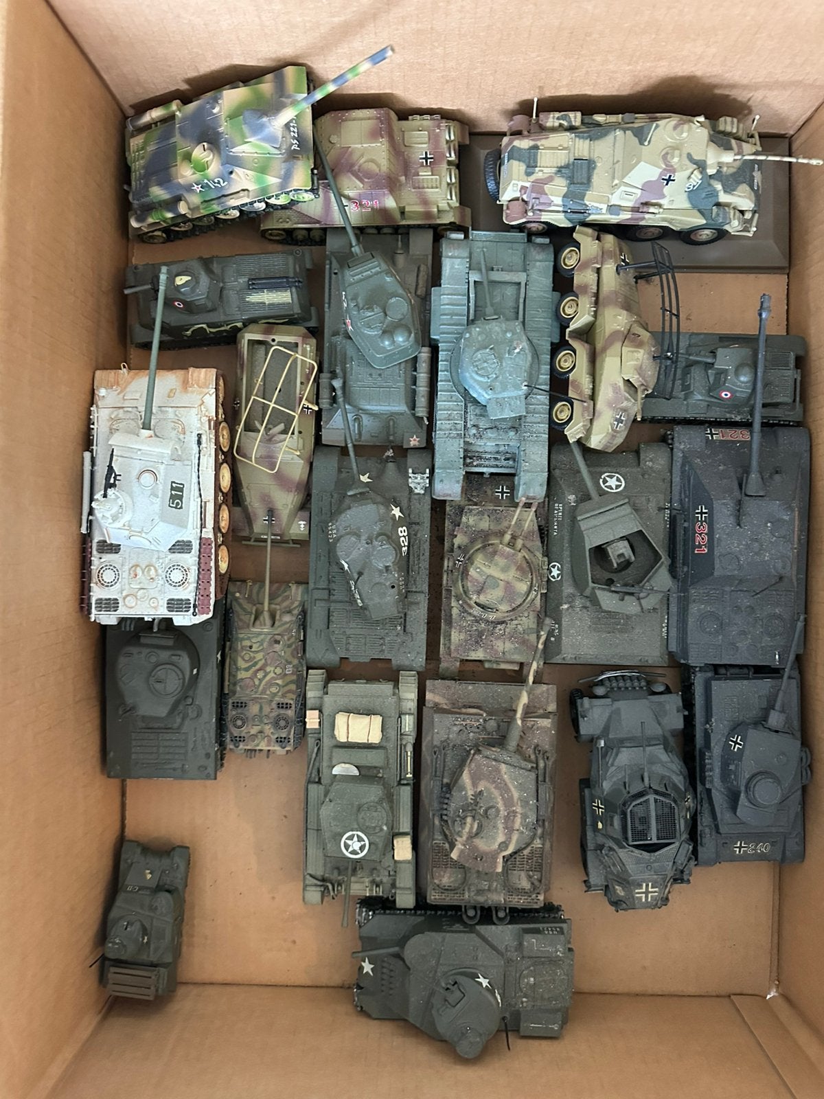 Verzameling militaire modelbouw tanks & pantservoertuigen, Overige merken, Tank, 1:32 tot 1:50, Ophalen of Verzenden