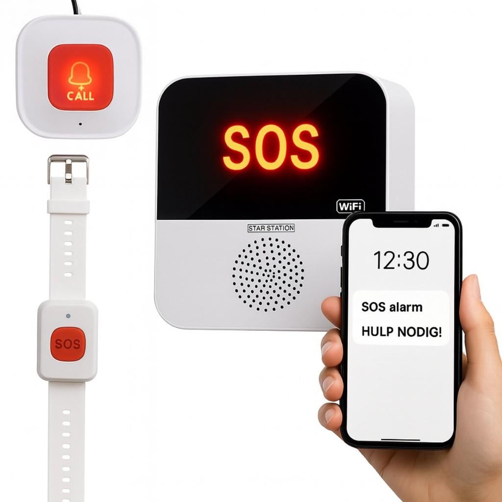 smart pager alarm voor ouderen, Doe-het-zelf en Verbouw, Alarmsystemen, Ophalen, Zo goed als nieuw, Overige typen, Draadloos