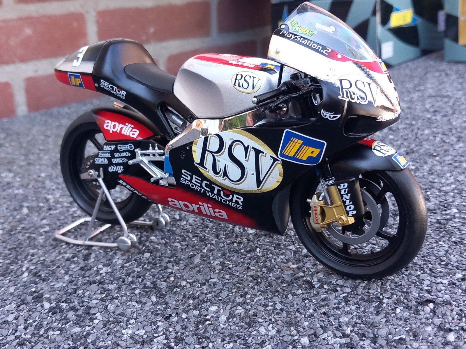 Aprilia RSV 250cc  #3 Marco Melandri 2002, Ophalen of Verzenden, Nieuw, 1:9 t/m 1:12, Motor