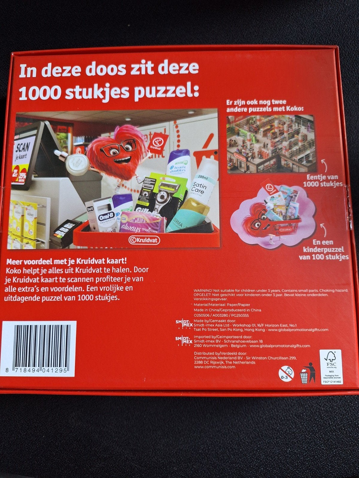 Kruidvat puzzel 1000 stukjes, Ophalen of Verzenden, 500 t/m 1500 stukjes, Zo goed als nieuw, Legpuzzel