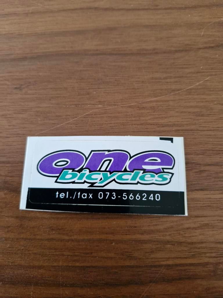 7244 One Bicycles Sticker - Telefoon/Fax 073-566240, Fietsen en Brommers, Ophalen of Verzenden, Nieuw, One Bicycles