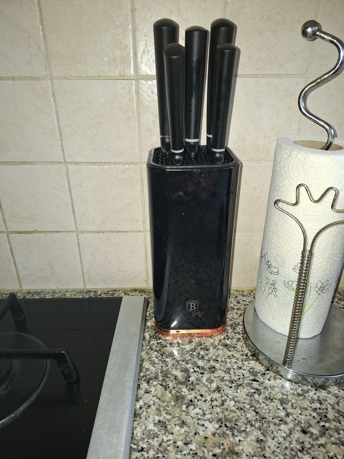 Waterkoker, Koffiezetapparaat,  messenblok, Huis en Inrichting, Keuken | Keukenbenodigdheden, Ophalen, Gebruikt, Zwart, Metaal