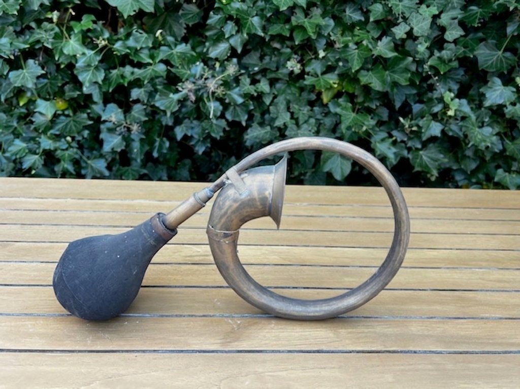 Antieke Messing/Bronzen Toeter / Claxon met Rubberen Bal, Ophalen of Verzenden, Gebruikt