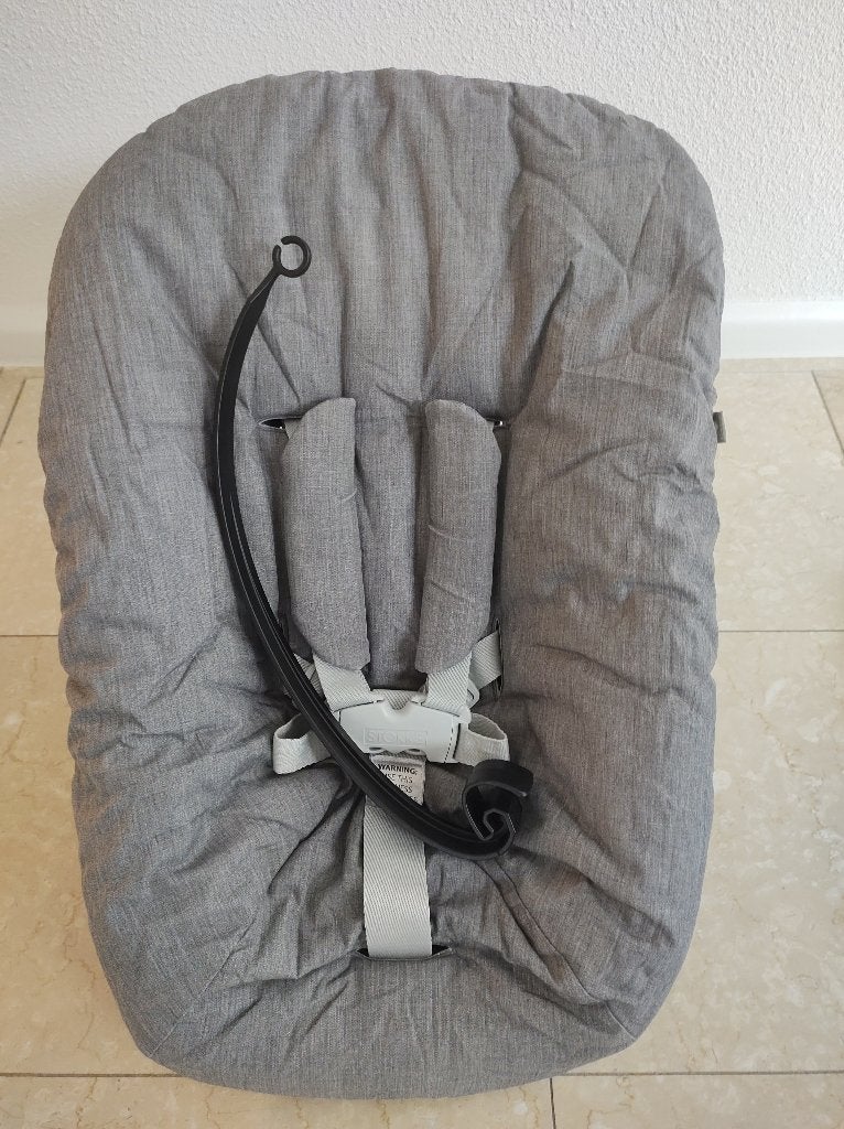 Stokke Newborn anthracite + exra hoes van Ukje alles ZGAN, Ophalen of Verzenden, Zo goed als nieuw, Meegroeistoel, Gordel(s)