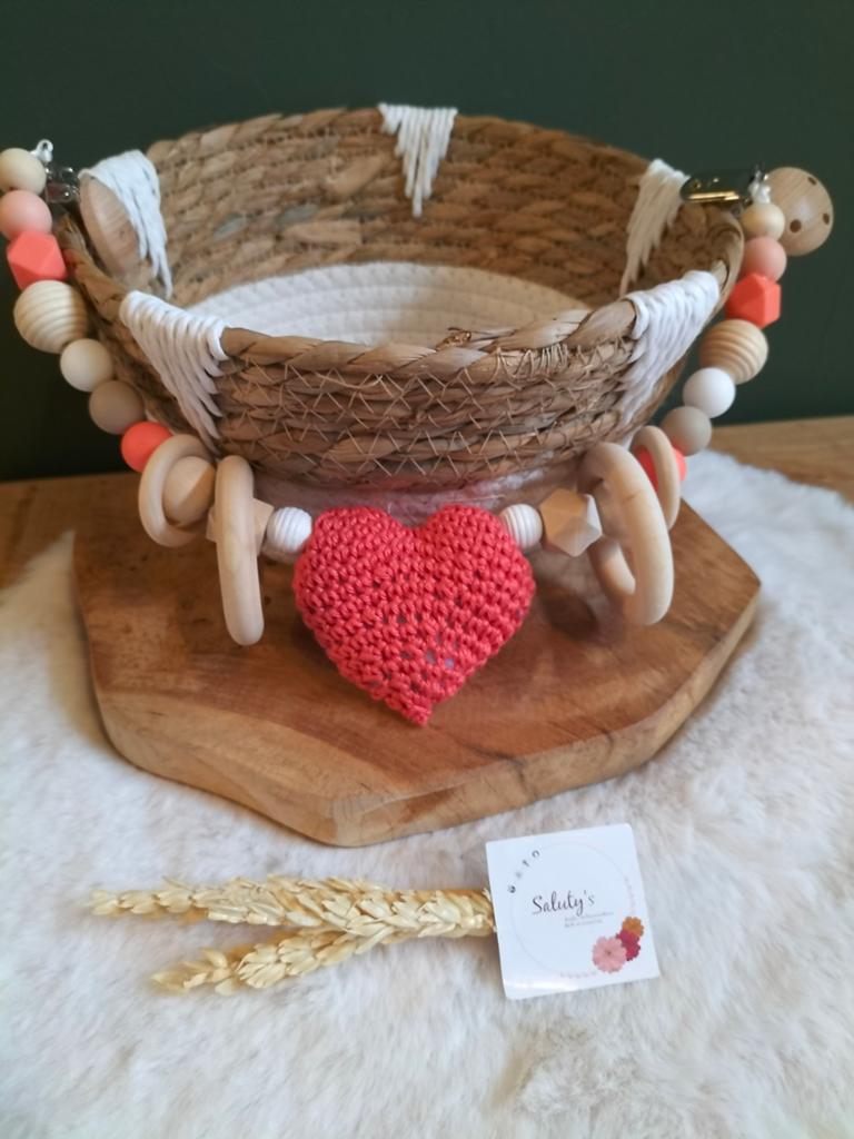 Nieuw • Wagenspanner hartje • Kraamcadeau, Kraamcadeau, Nieuw, Ophalen of Verzenden, Saluty's kinder- en kraamcadeaus