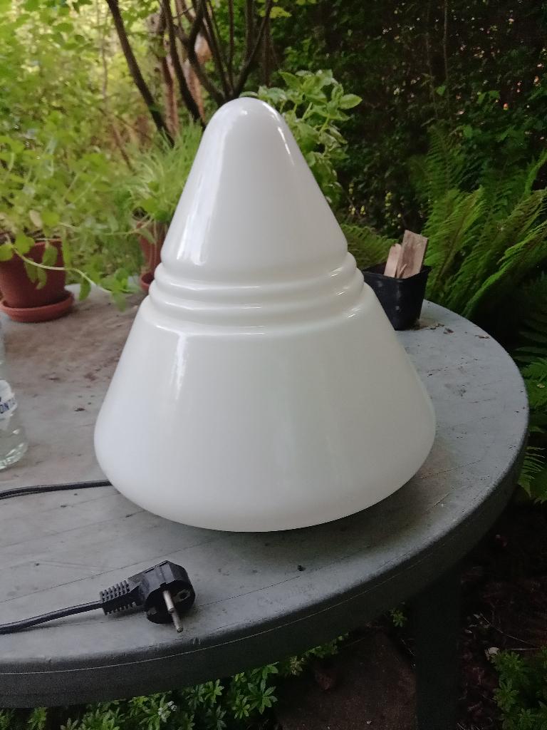 witte designlamp, Ophalen, Minder dan 100 cm, Modern, Glas