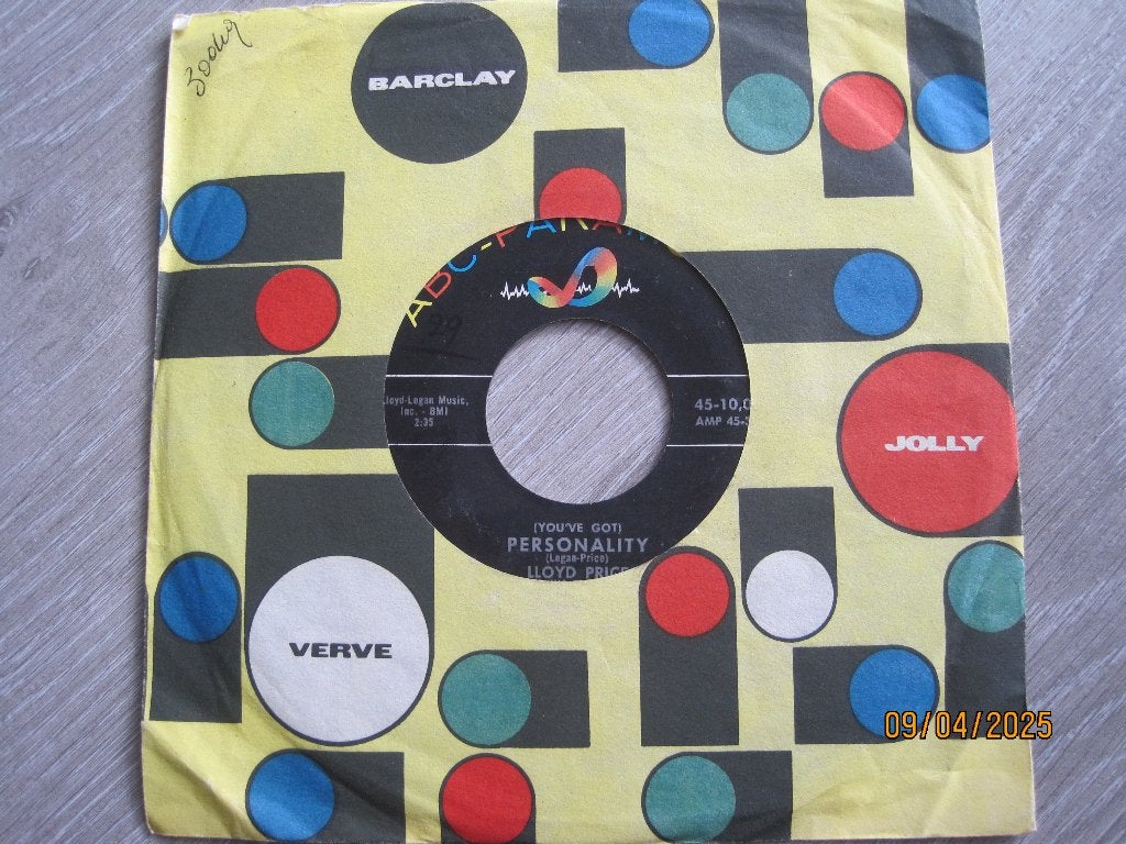 Lloyd Price   -   Personality, Originele persing, 7 inch, Ophalen of Verzenden, Zo goed als nieuw