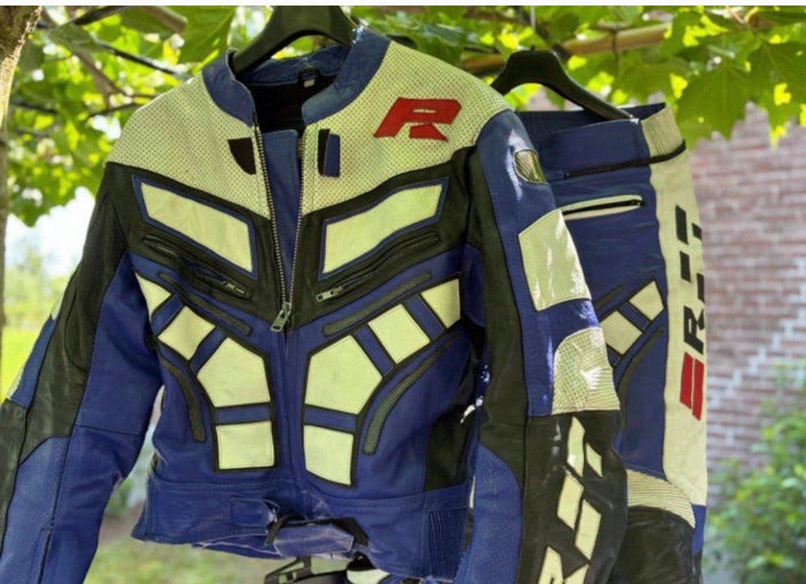 ZGAN RESTYLE Leren Motorpak M overal Jas Broek Handschoenen, Motoren, Kleding | Motorkleding, Ophalen of Verzenden, Tweedehands