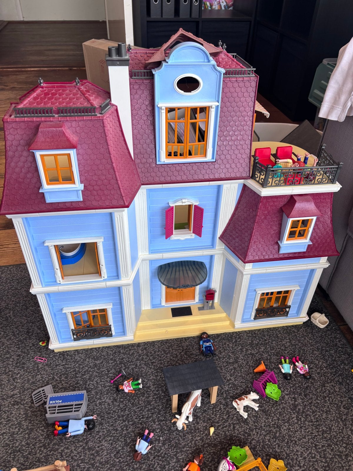 Grote Playmobil collectie: Poppenhuis, ziekenhuis en, Ophalen, Gebruikt, Gebouw, Complete set