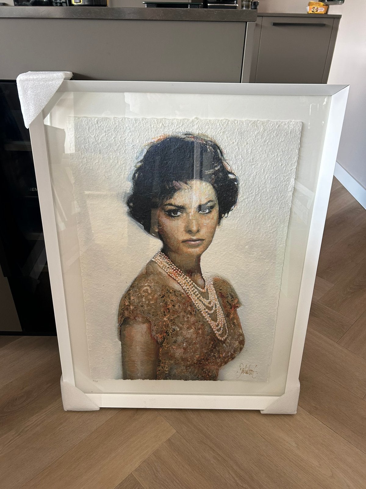 Peter Donkersloot zeefdruk ‘Sophia Loren’ 3/38, ingelijst, Ophalen, Film, Papier/karton, Zeefdruk