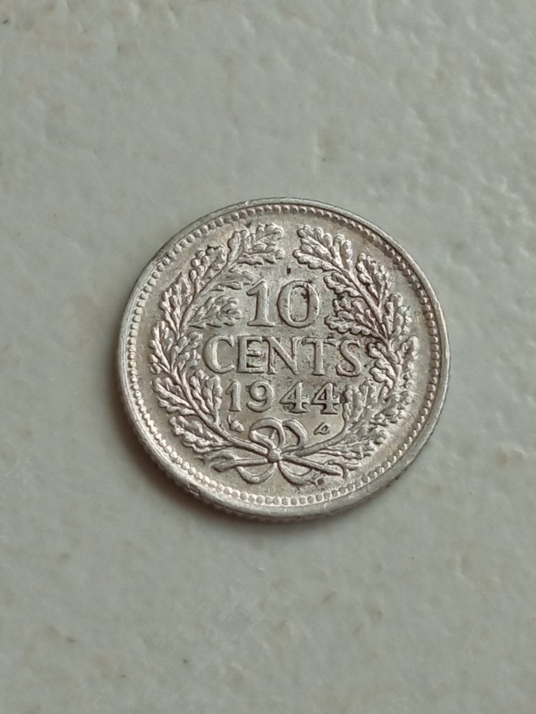 Nederland 10 cent 1944., Zilver, Ophalen of Verzenden, 10 cent, Koningin Wilhelmina