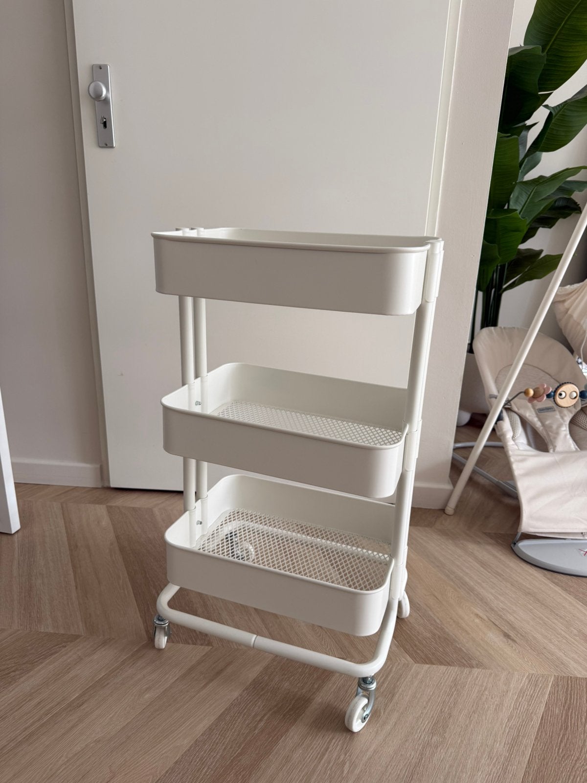 Ikea RÅSKOG roltafel wit - Handige trolley met 3 niveaus, Ophalen, Zo goed als nieuw