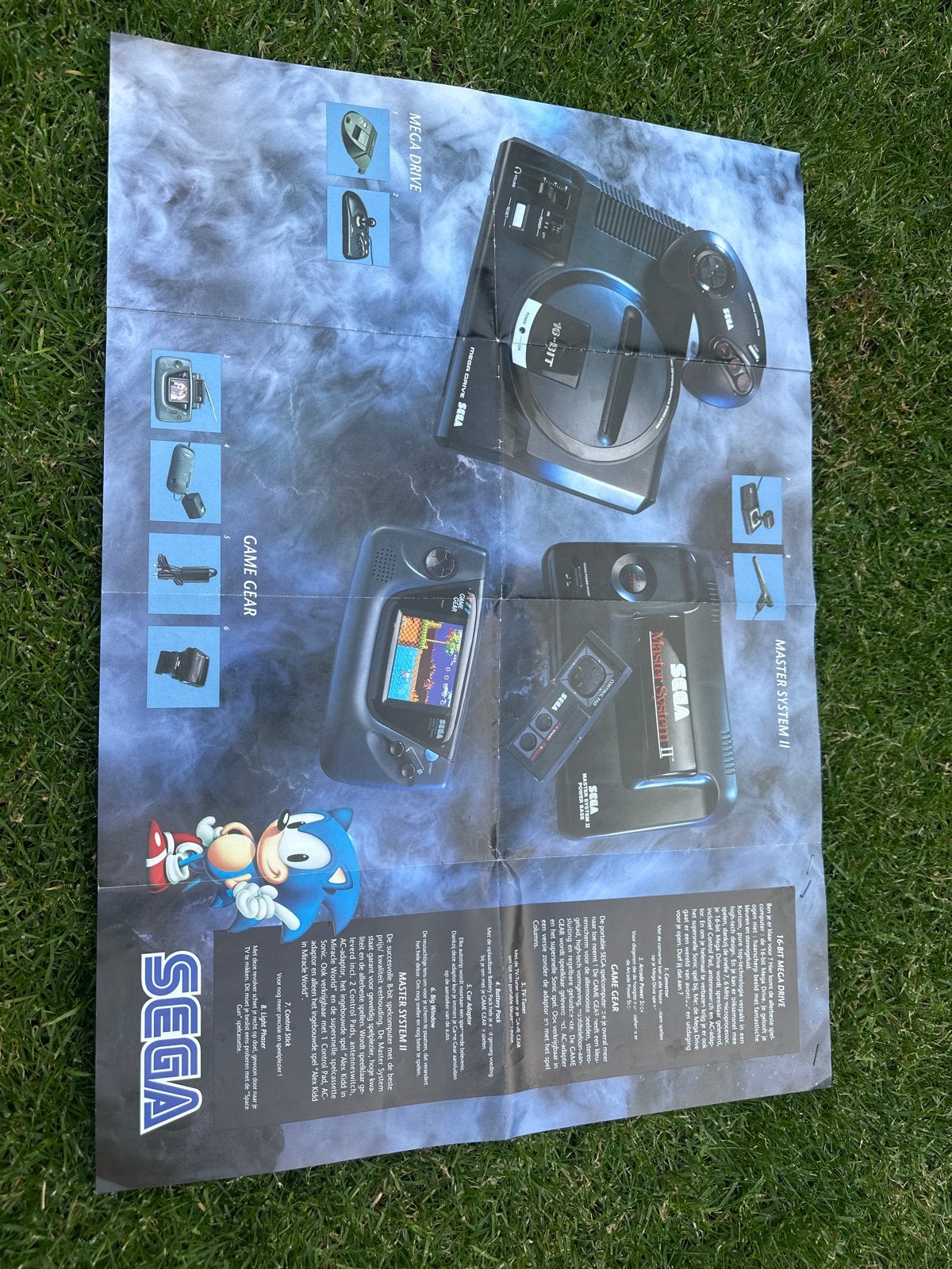 SEGA Folder Game Gear, Master System II, Mega Drive, Avontuur en Actie, Gebruikt, Game Gear, 1 speler
