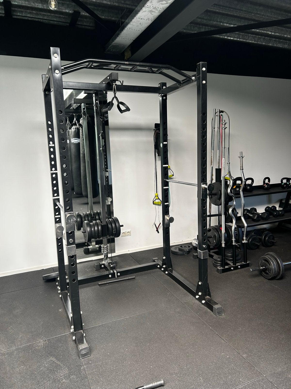 Power Rack met Lat Pulldown en roei-apparaat, Ophalen, Gebruikt, Armen, Overige typen