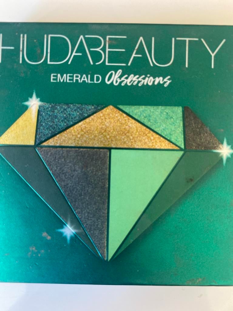 Huda Beauty Emerald Obsessions Oogschaduw Palet, Gebruikt, Ogen, Ophalen of Verzenden, Make-up