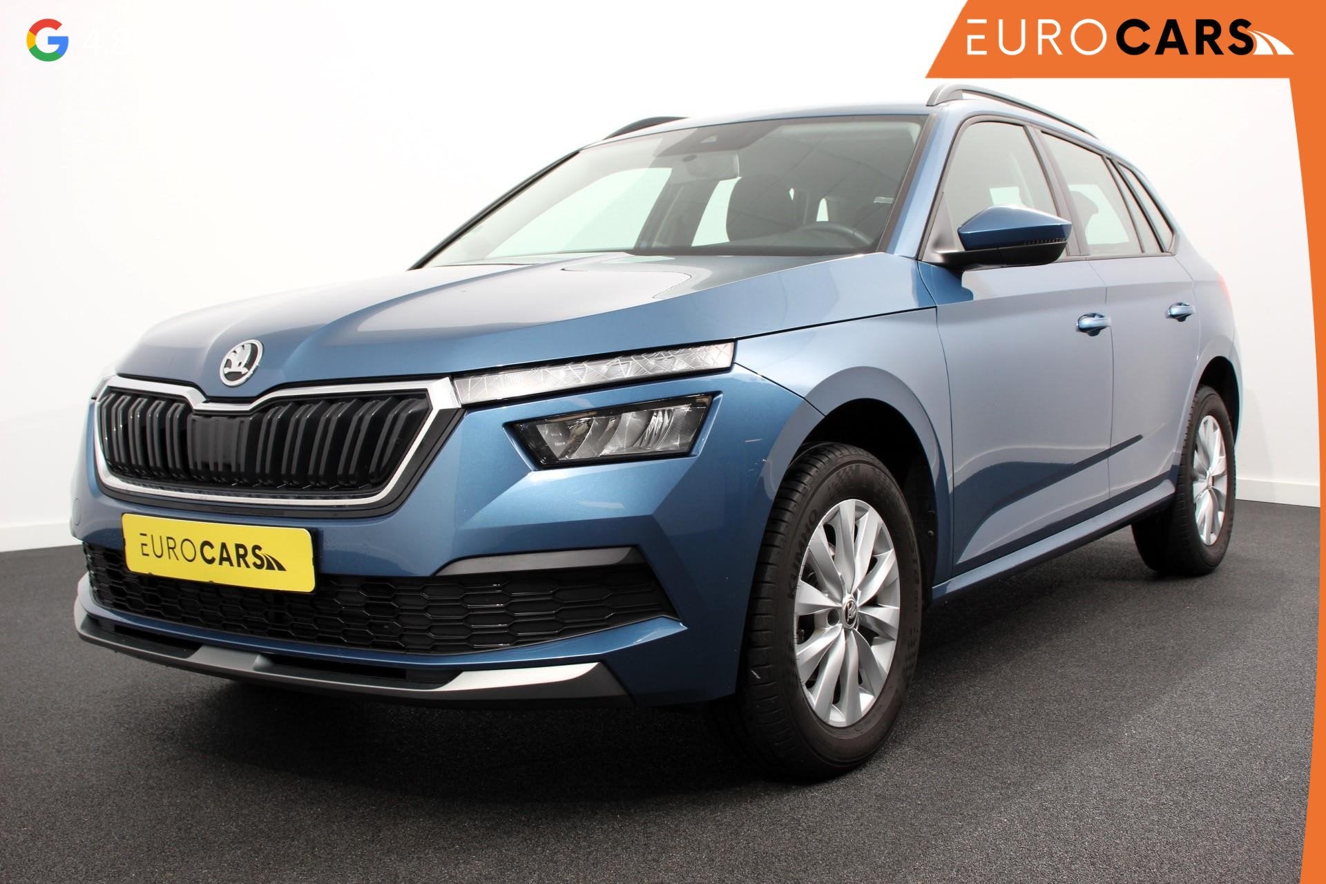 Skoda Kamiq 1.0 TSI 110 pk DSG Scoutline Dynamic Navigatie A, Stof, Gebruikt, Euro 6, Blauw