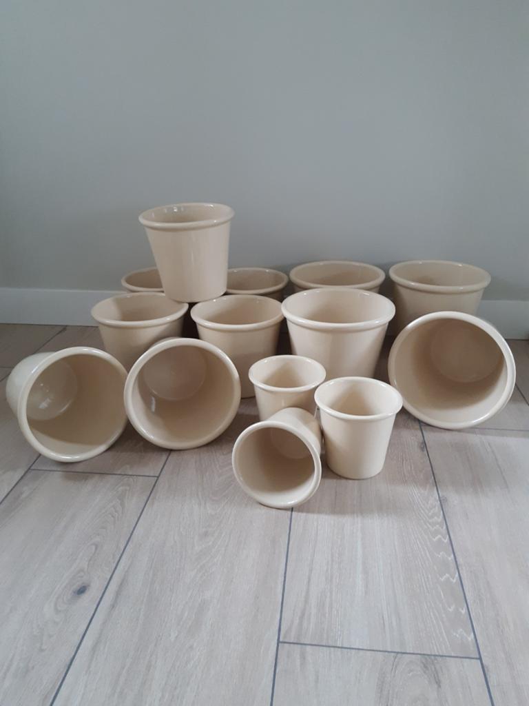 Serie Keramische Bloempotten          15 Stuks, Ophalen, Rond, Zo goed als nieuw, Balkon
