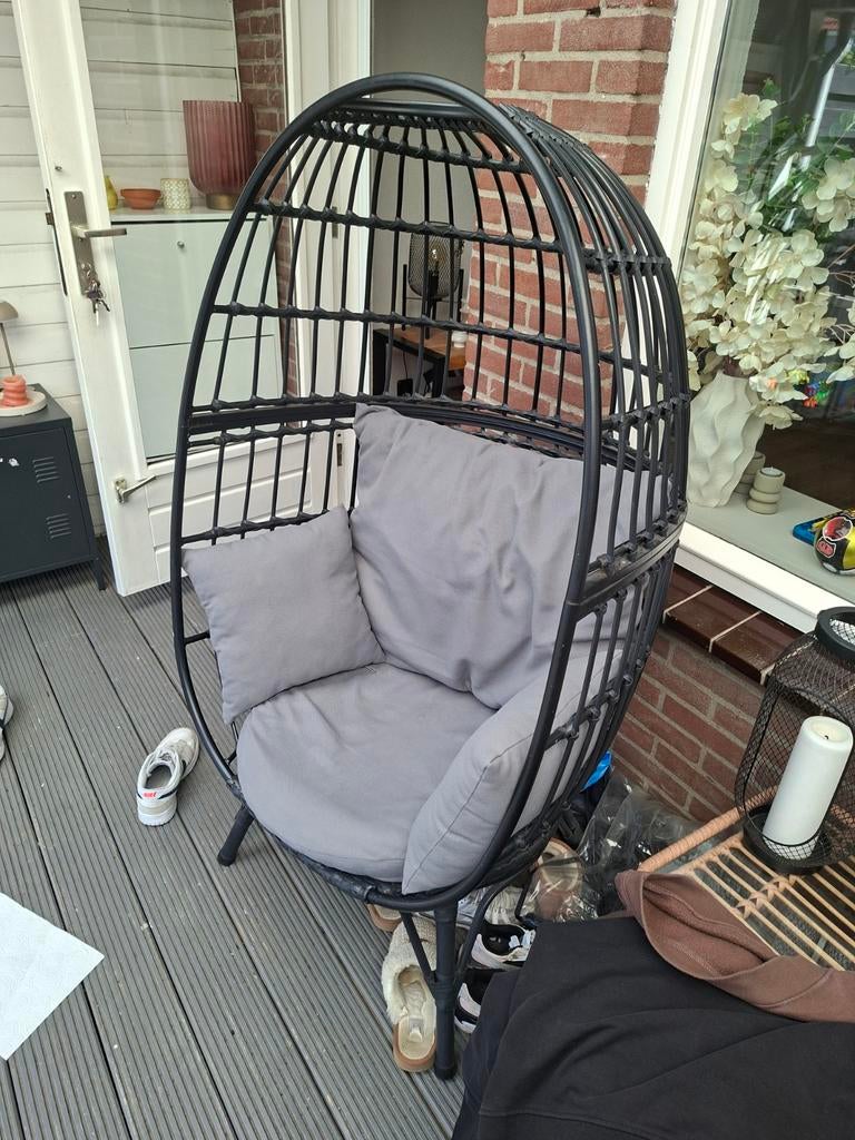 Zit ei / Egg chair voor tuin of serre, Tuin en Terras, Tuinstoelen, Ophalen, Rotan