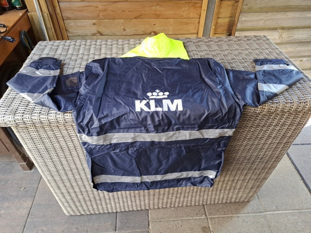 Regenjas KLM Maat L - Nieuw met reflecterende strepen, Ophalen of Verzenden, Nieuw