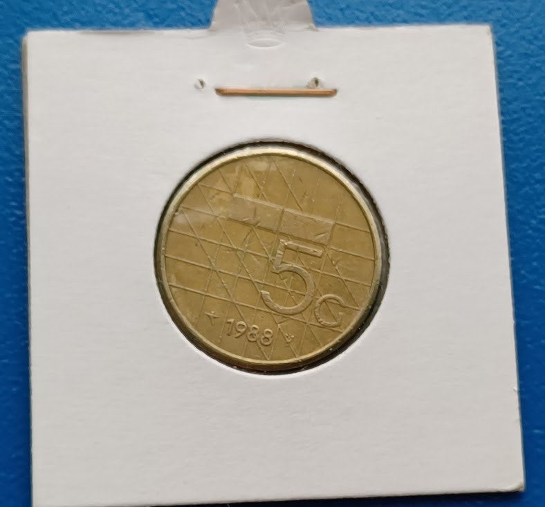 5 gulden 1988 - Beatrix circulatiemunt, Verzenden, Koningin Beatrix, 5 gulden, Losse munt
