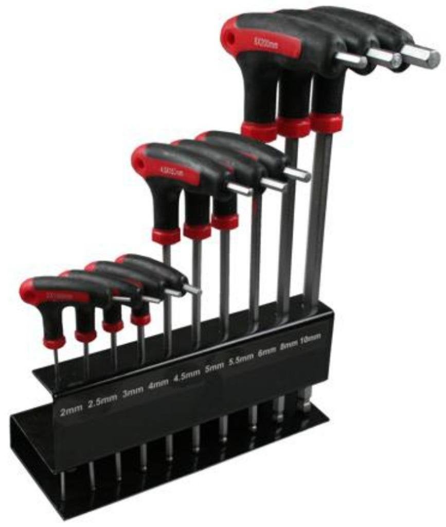 Inbus set 10dlg. Rack T-grip, -, -, Nieuw, Ophalen of Verzenden