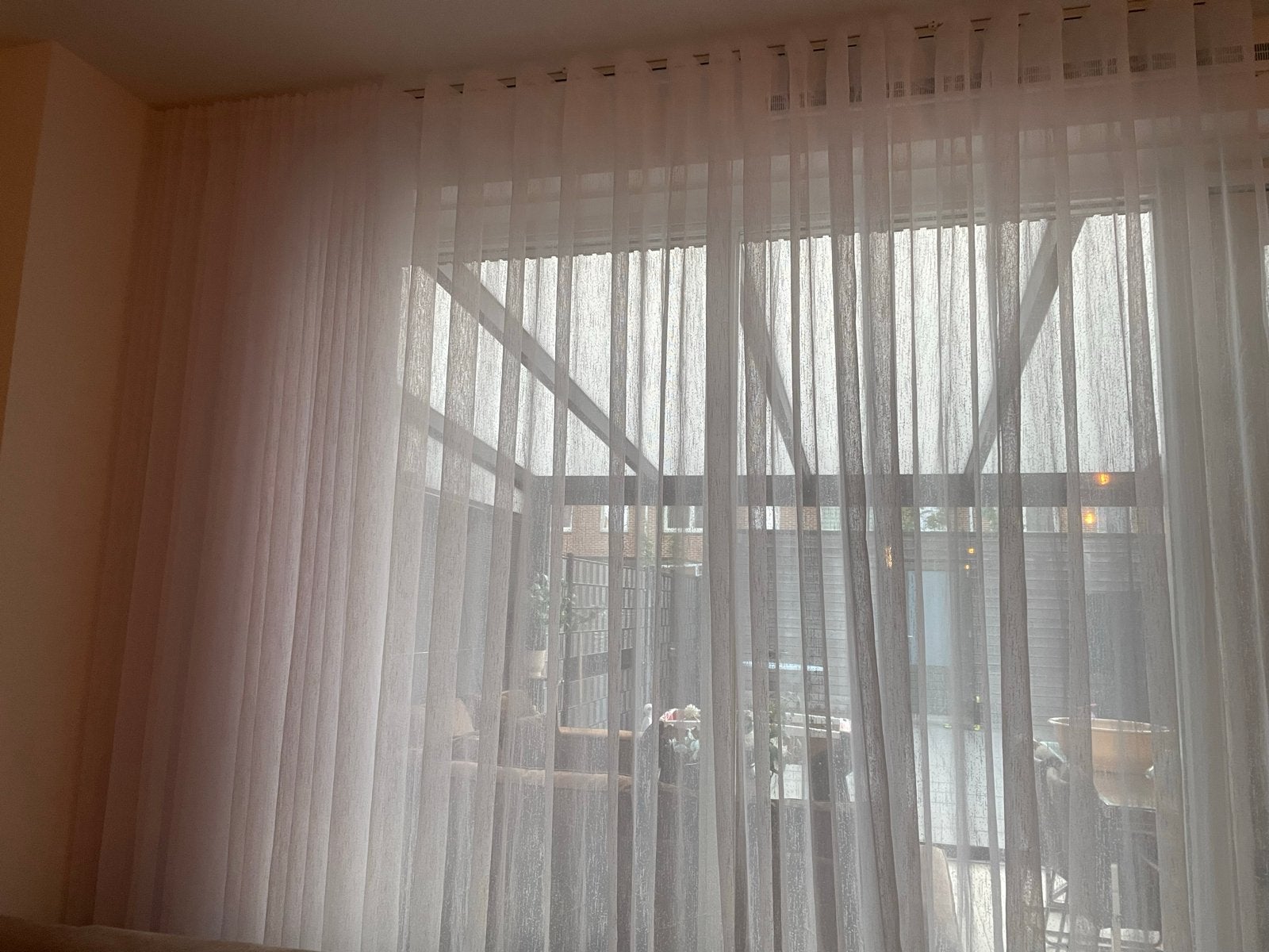 Witte vitrage - 500x255 cm - Zo goed als nieuw, Ophalen of Verzenden, Zo goed als nieuw, Wit, 200 cm of meer
