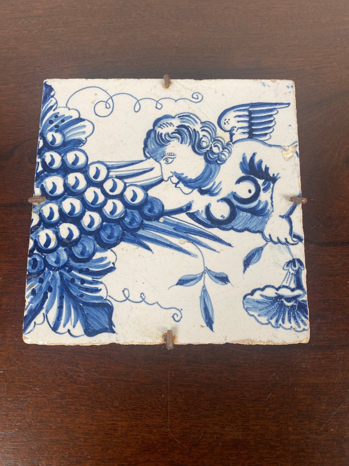 Antieke tegel engel, Antiek en Kunst, Ophalen of Verzenden