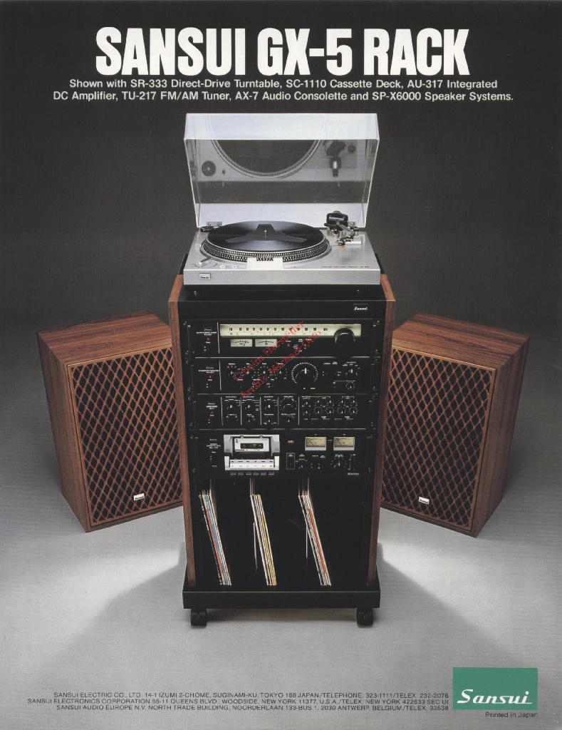 audiorack Sansui GX-5, Ophalen, Zo goed als nieuw, Minder dan 60 watt, Overige merken