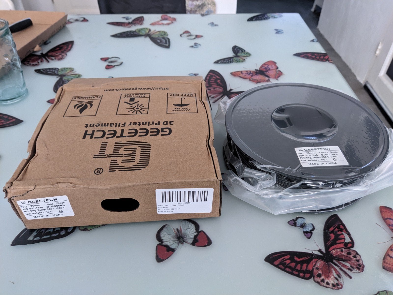 GEEETECH 1kg TPU 95A zwart filament, Computers en Software, 3D-printerbenodigheden, Ophalen of Verzenden, Nieuw, Filamentrollen