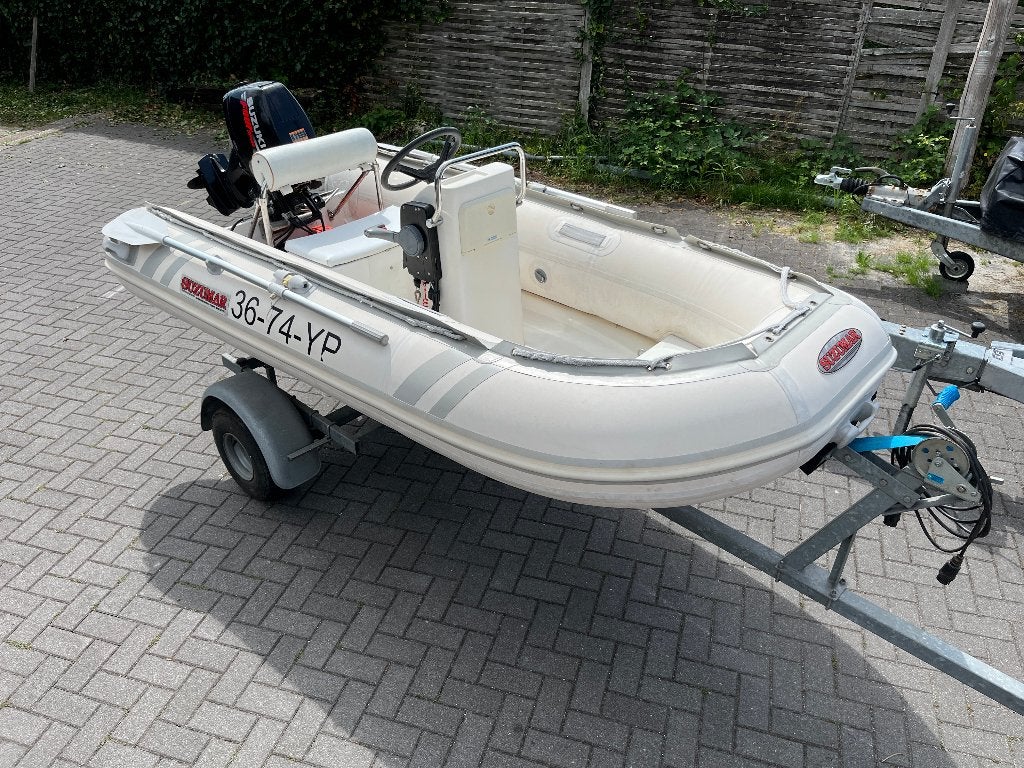 SUZUMAR Rib rubberboot met Suzuki 15 pk, Watersport en Boten, Rubberboten, Gebruikt, Suzumar, Polyester/glasvezel, Afdekzeil, Brandstoftank