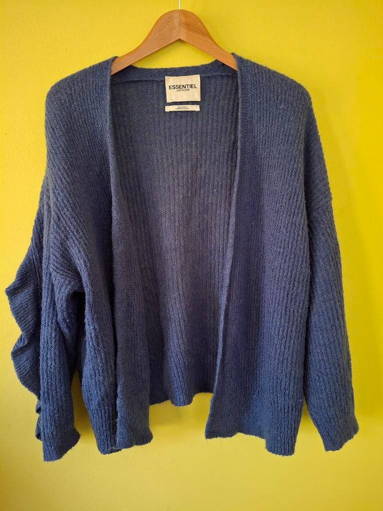 Essentiel Antwerp vest lavendel blauw mohair mix mt M, Maat 38/40 (M), Blauw, Ophalen of Verzenden, Essentiel Antwerp