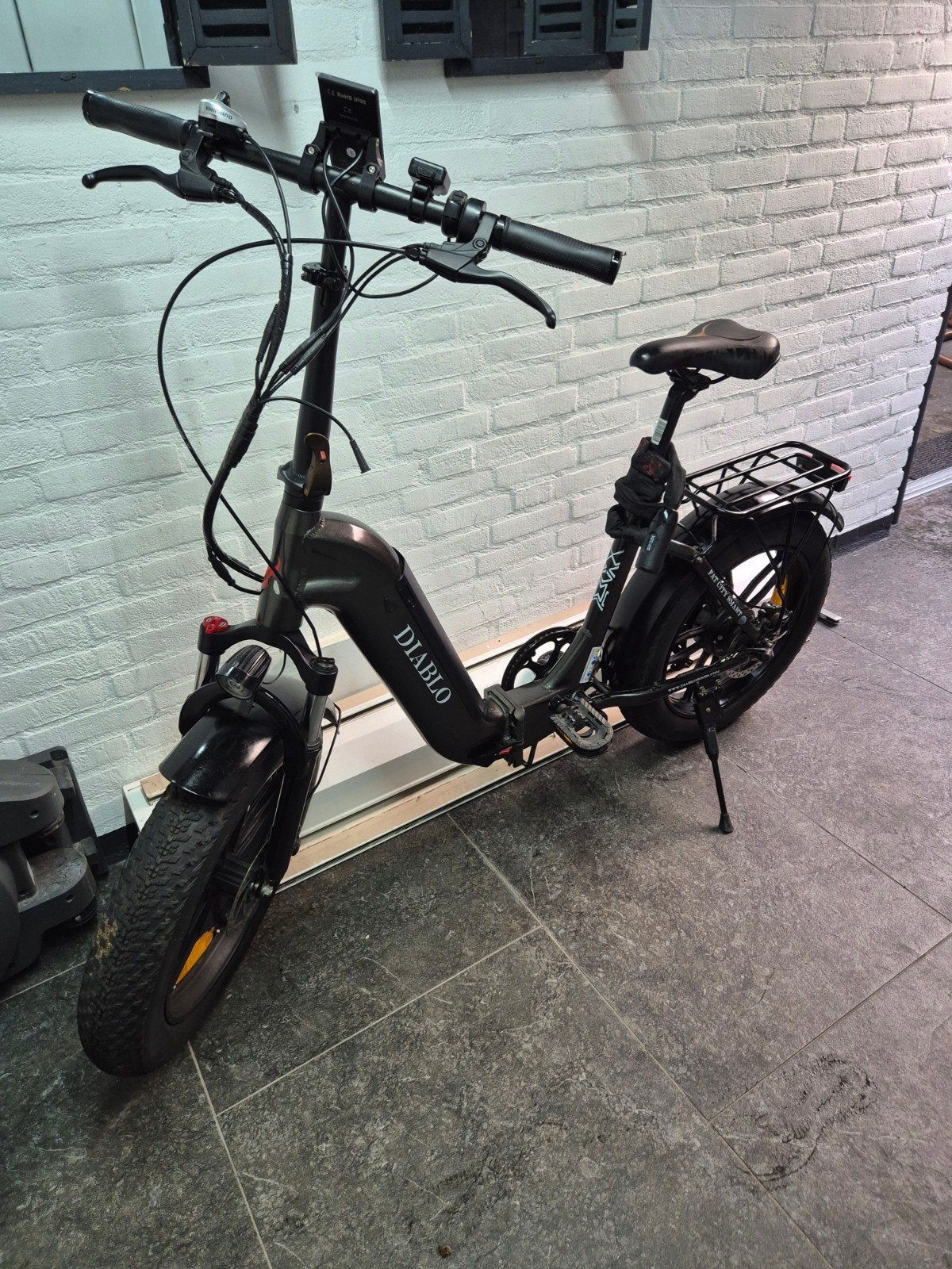 Diablo opvouwbare elektrische fatbike - Zo goed als nieuw, Zo goed als nieuw, Minder dan 47 cm, 50 km per accu of meer, Ophalen