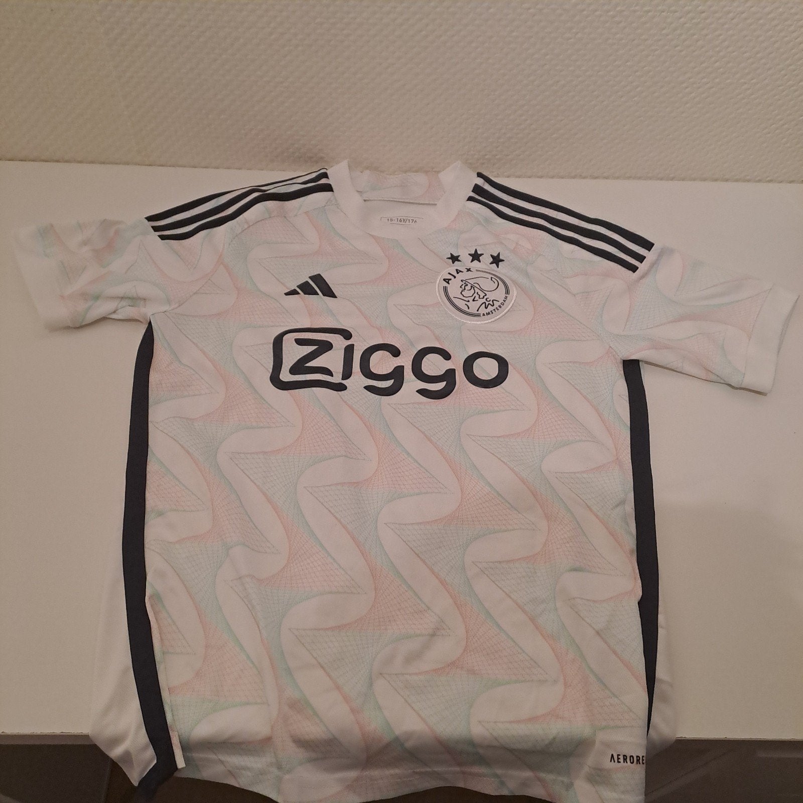 Ajax Thuisshirt 2023/2024 Henderson #6 Maat 176, Ophalen, Wit, Overige typen, Zo goed als nieuw